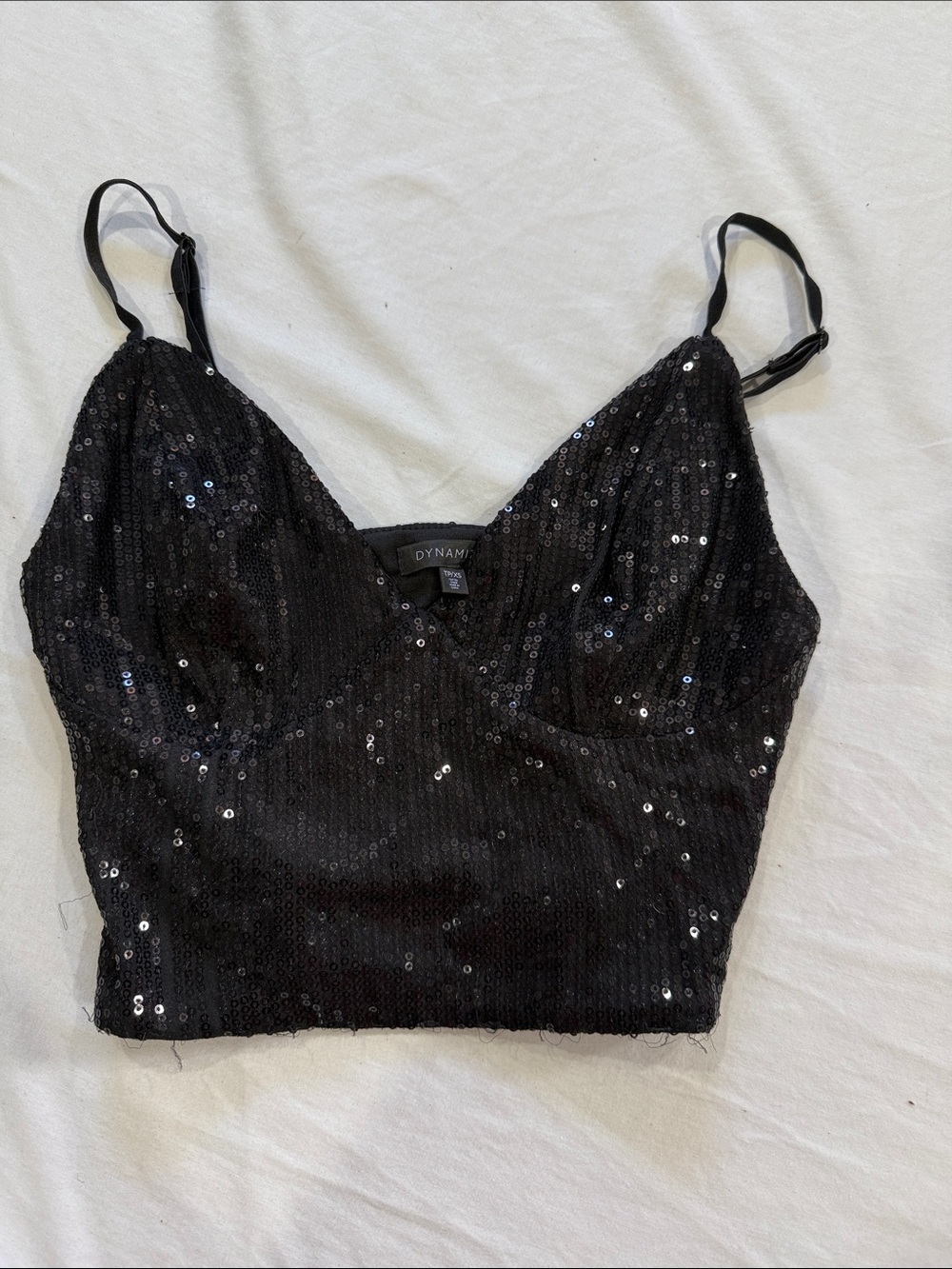 Dynamite Black Sequin Cami Top
